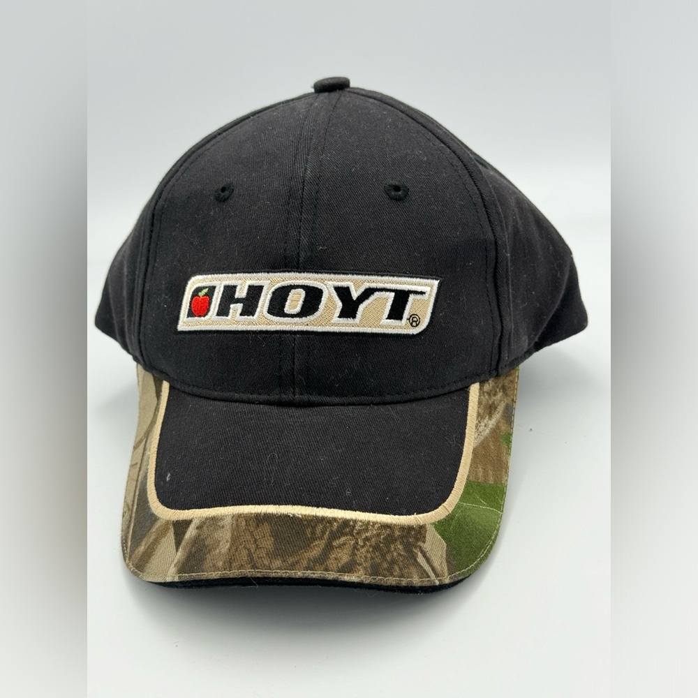 Hoyt Archery Hat Cap Strapback Camouflage Black Green Adult Camo Hunter Mens